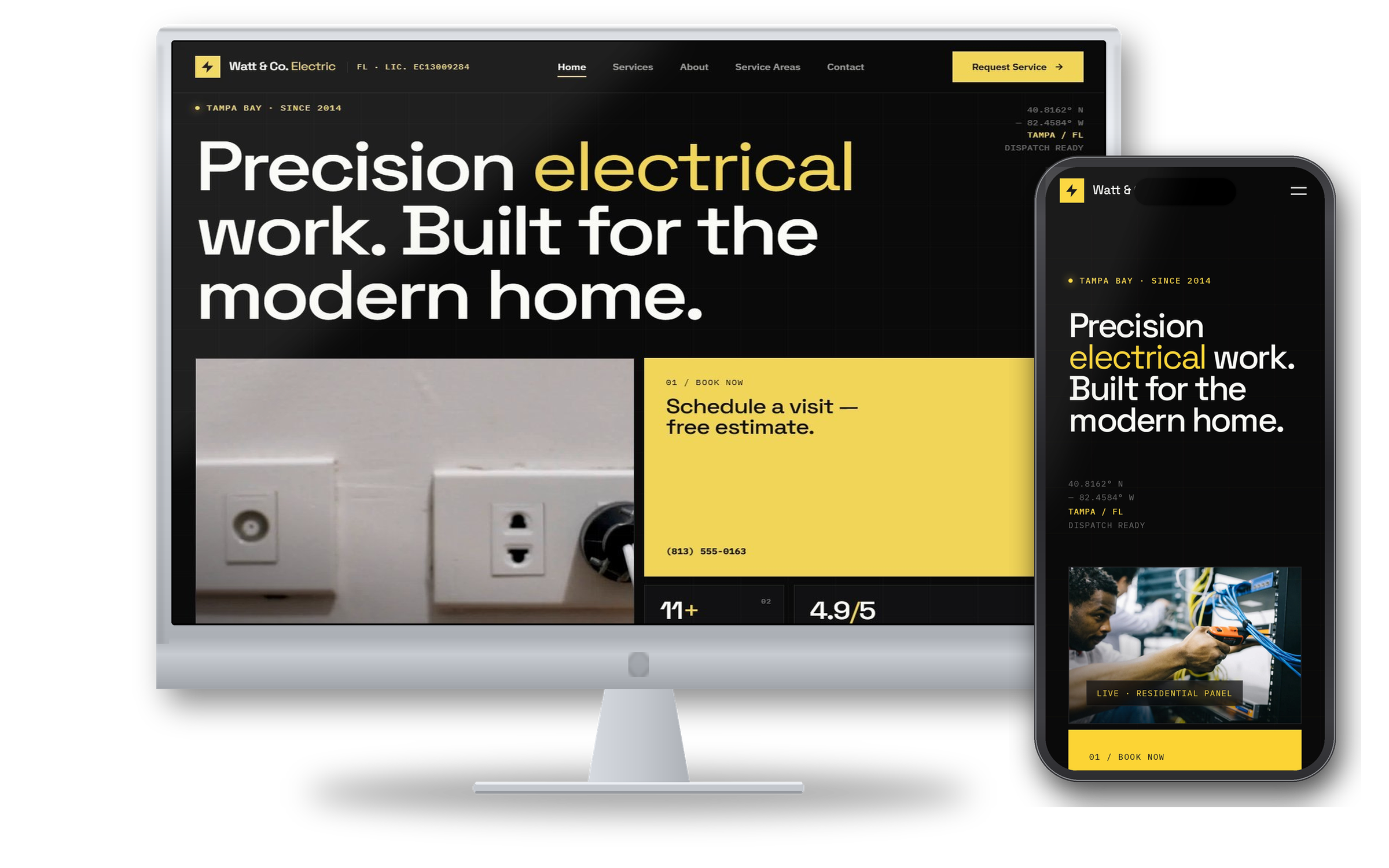 Watt & Co. Electric demo site hero